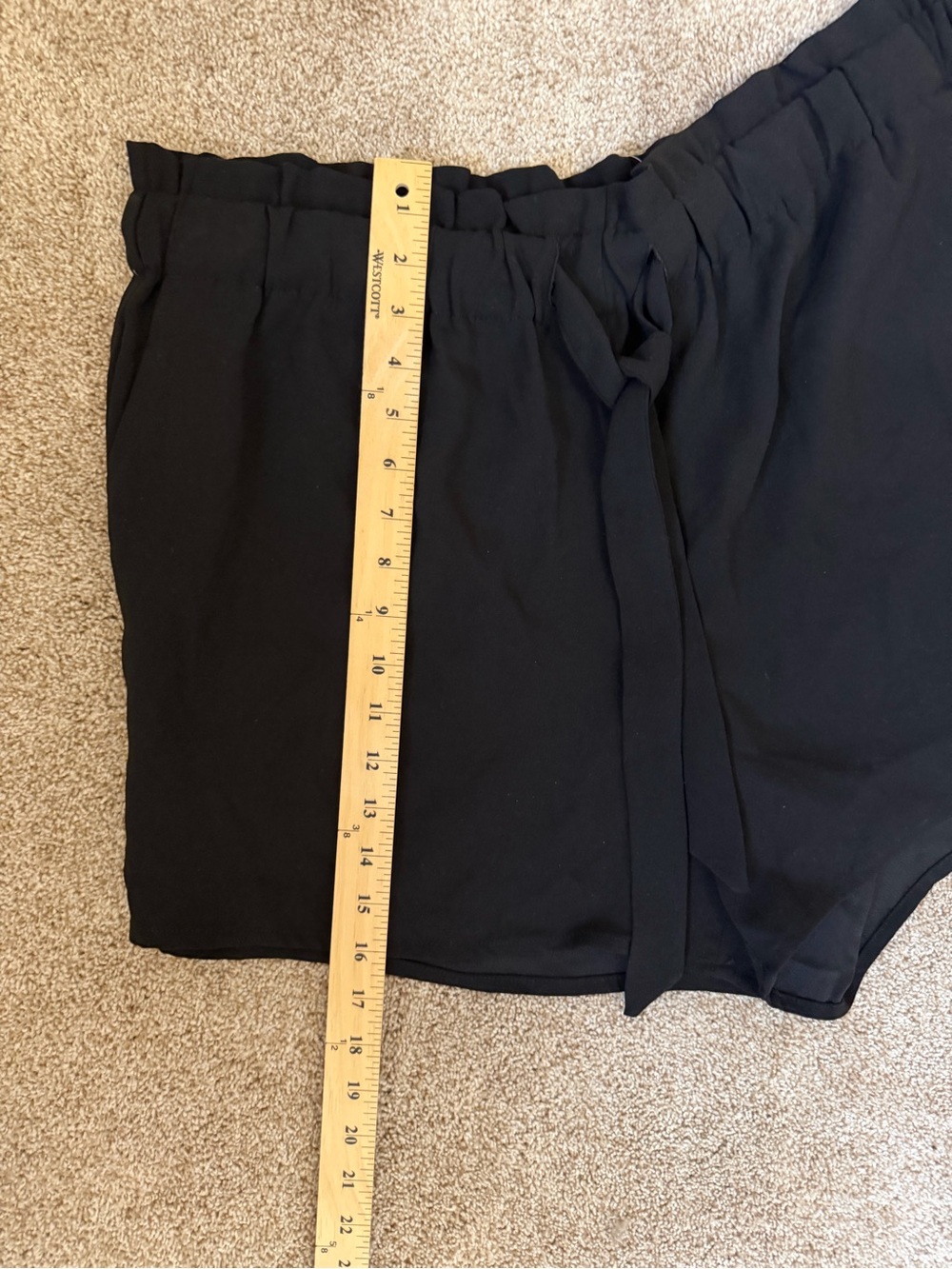LOFT Black Paperbag Waist High-Rise Shorts - Picture 6 of 6